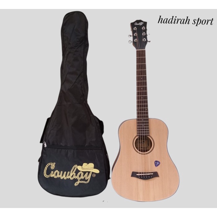 gitar cowboy akustik 3/4 gitar akustik GW120 bonus tas capo pick puter