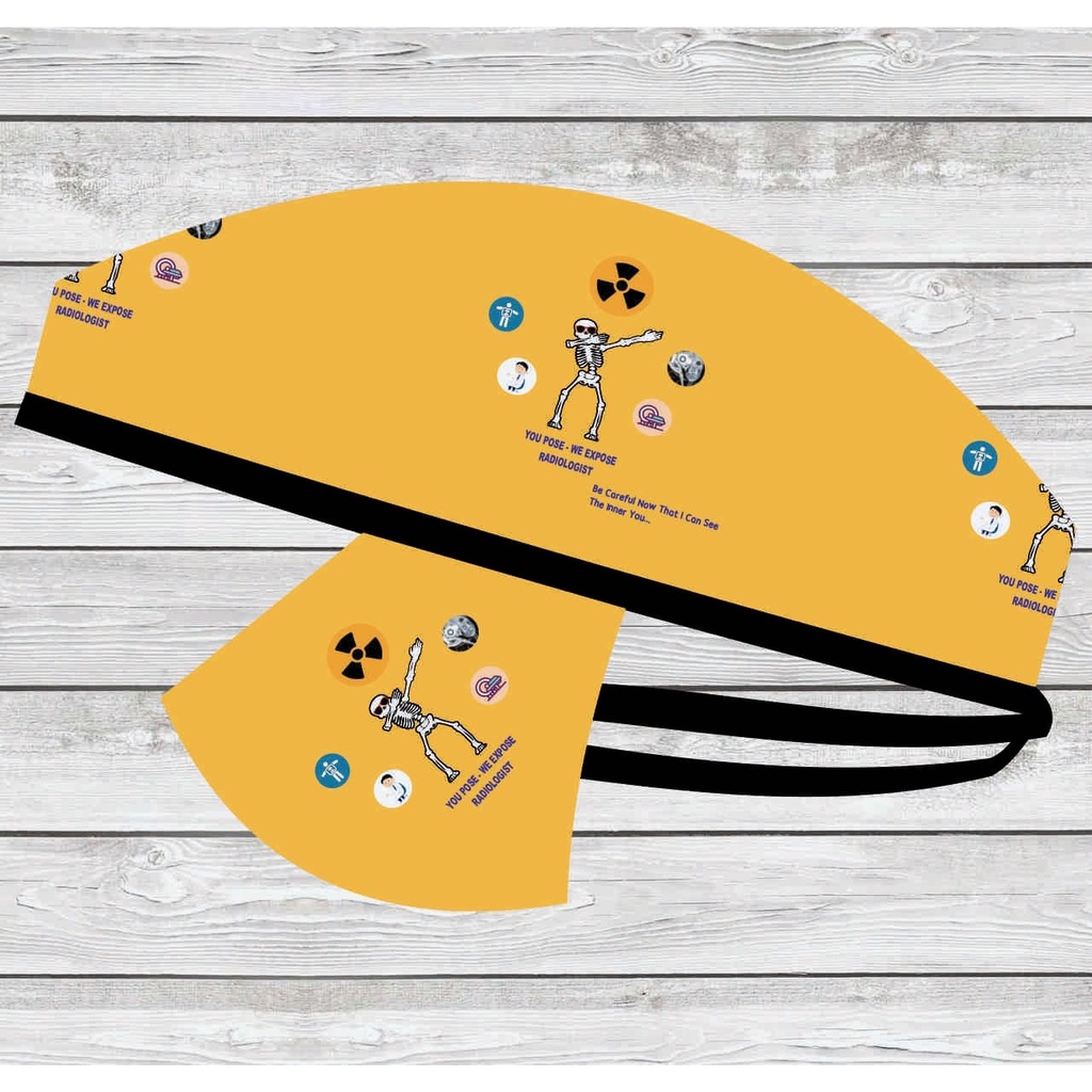 Topi Medis / Scrub Hat / Surgical Cap Printing Motif Radiologist / Radiologi