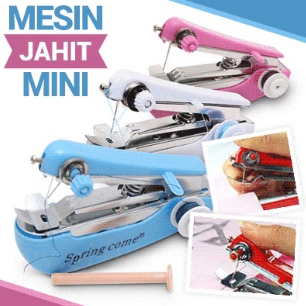 Mesin jahit tangan mini / mesin jahit mini Menggunakan tangan praktis / mesin jahit model straples