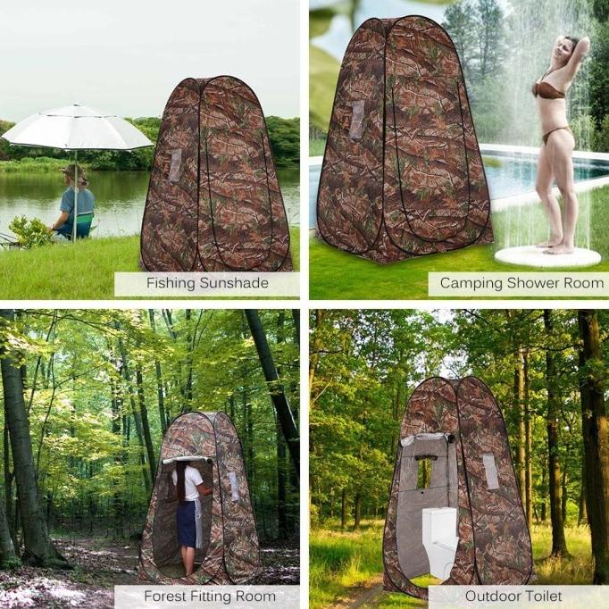 Tenda Toilet Portable Otomatis WC Outdoor Camping Emergency Restroom