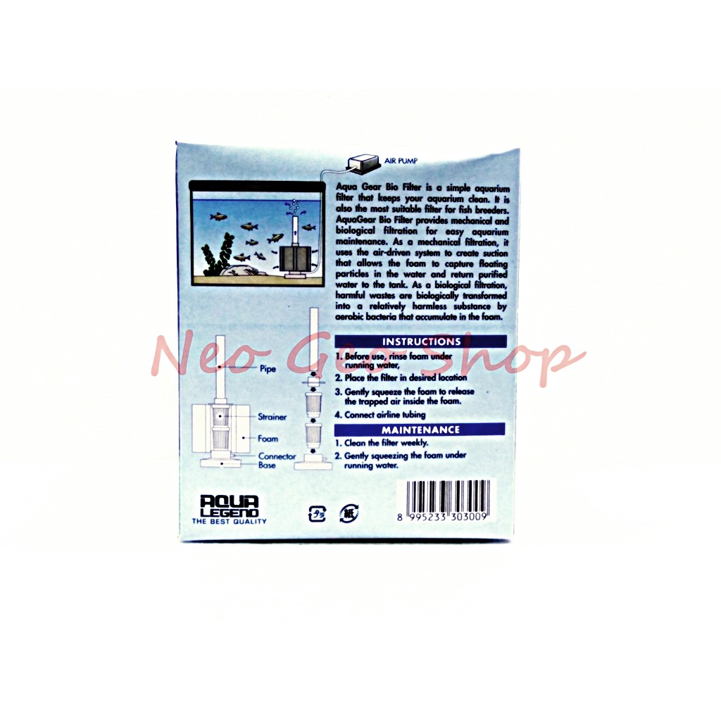 aquagear aqua gear bio breeding filter foam aquarium aquascape sponge
