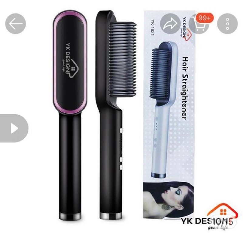 YK DESIGN CATOK SISIR PELURUS RAMBUT HAIR STRAIGHTENER ( preloved)