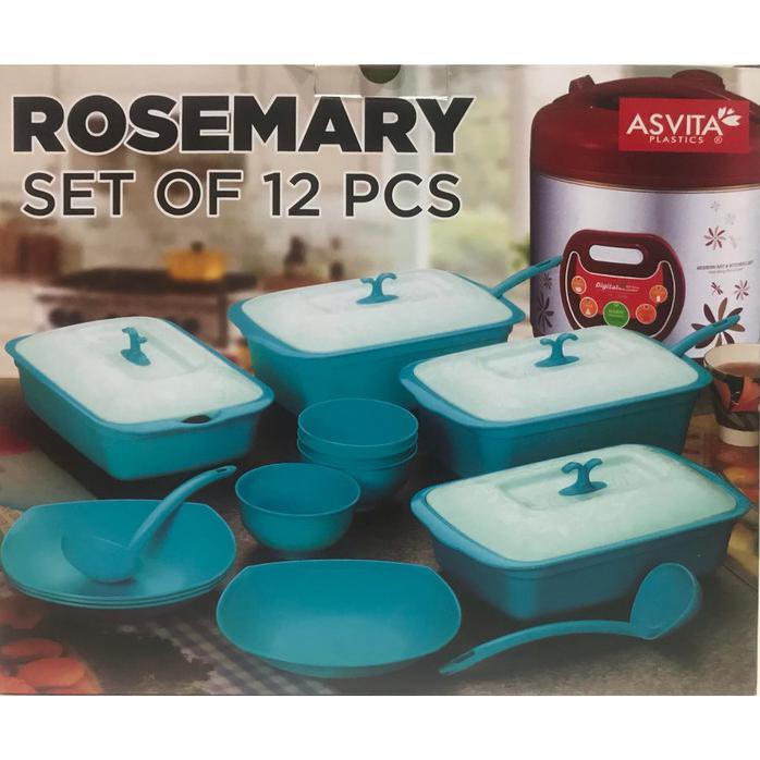 PRASMANAN SERVING SET PLASTIK ROSEMARY (12 PCS)
