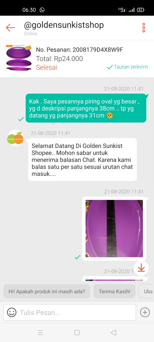 Piring Ikan Golden Sunkist Pi-8007 , Piring Oval Besar Golden Sunkist