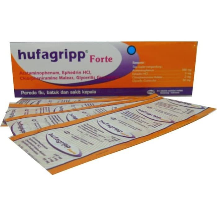 Obat Demam Batuk Pilek Hufagrip Forte Per Strip Isi 10 Tablet