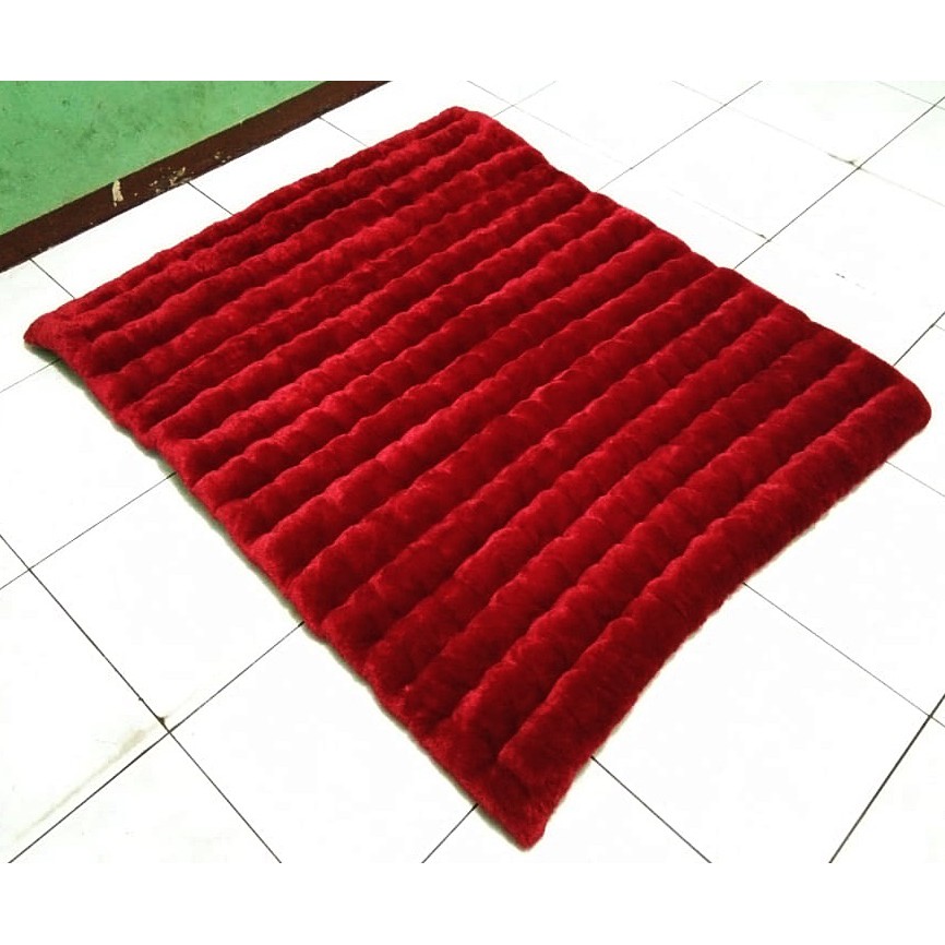 Kasur Lantai Kemong Besar - Bulu Rasfur - Maroon - uk 140 x 180