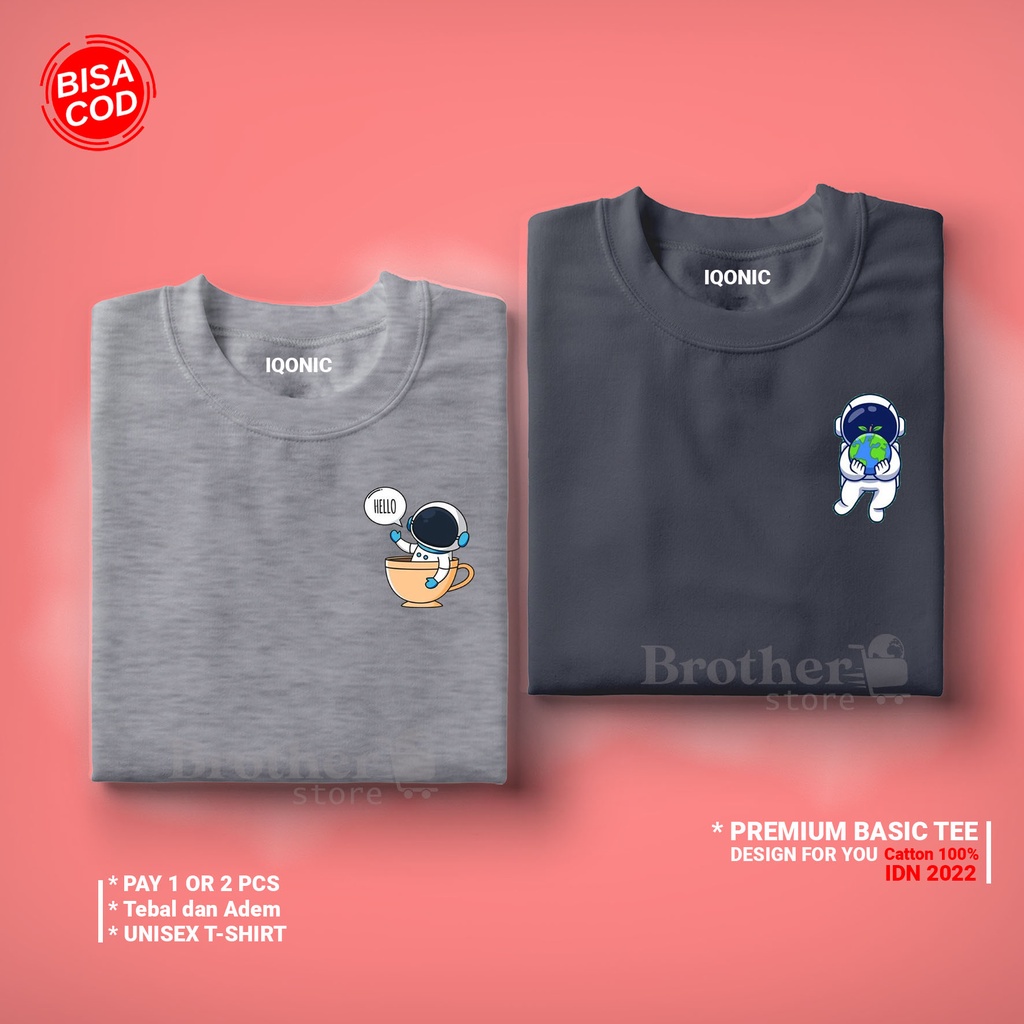 ( PROMO COD ) BROTHER STORE / Kaos Distro Pria / Kaos Distro100% Catoon Combed 24s / Articel Hello Moon