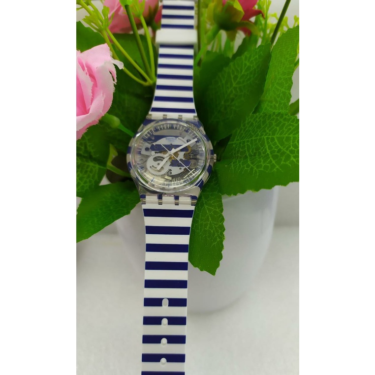 Jam Tangan Wanita SWATCH GE270  - Just Paul - Biru