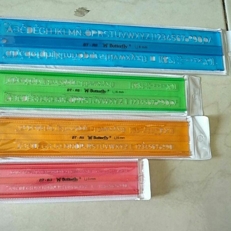 

[Ready.nih✔️] Penggaris Mal Huruf 8mm 6 mm 2 mm 3mm 5mm 10 mm Precesion Lettering Ruller[.ORI-463.]