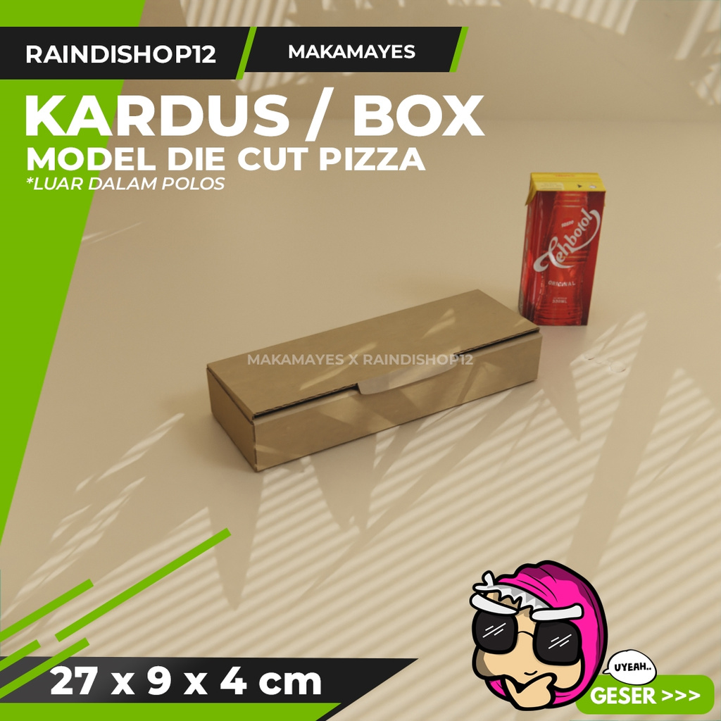 

(MIN 10 PCS) BOX 27 X 9 X 4 CM KARDUS DIE CUT PIZZA KEMASAN PACKAGING KADO