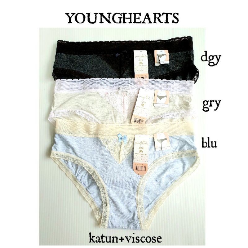Celana Dalam / CD Wanita YOUNGHEARTS 304 - Bahan Katun + Viscose