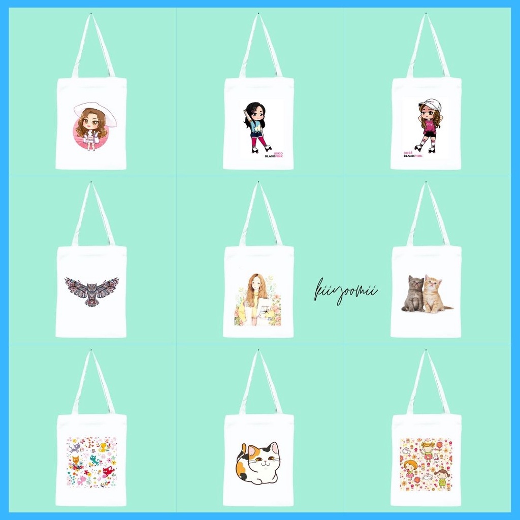 (PART 8 ) Tas Bisa COD ADA RESLETING TOTEBAG Bahan DRILL HALUS SABLON || Kiiyoomii ||