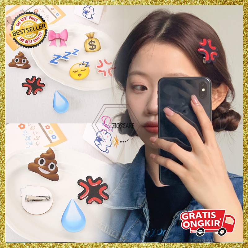 Jepit Rambut Korea Perempuan Dewasa Karakter Emoticon Lucu Aksesoris Jepitan Rambut wanita korea AK171