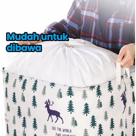 SHENAR , LAUNDRY SERUT LAUNDRY BAG LAUNDRY BAG KERANJANG BAJU LAUNDRY BAG PAKAIAN SELIMUT BAJU ANAK STORAGE JUMBO 100 LITER - SHENAR