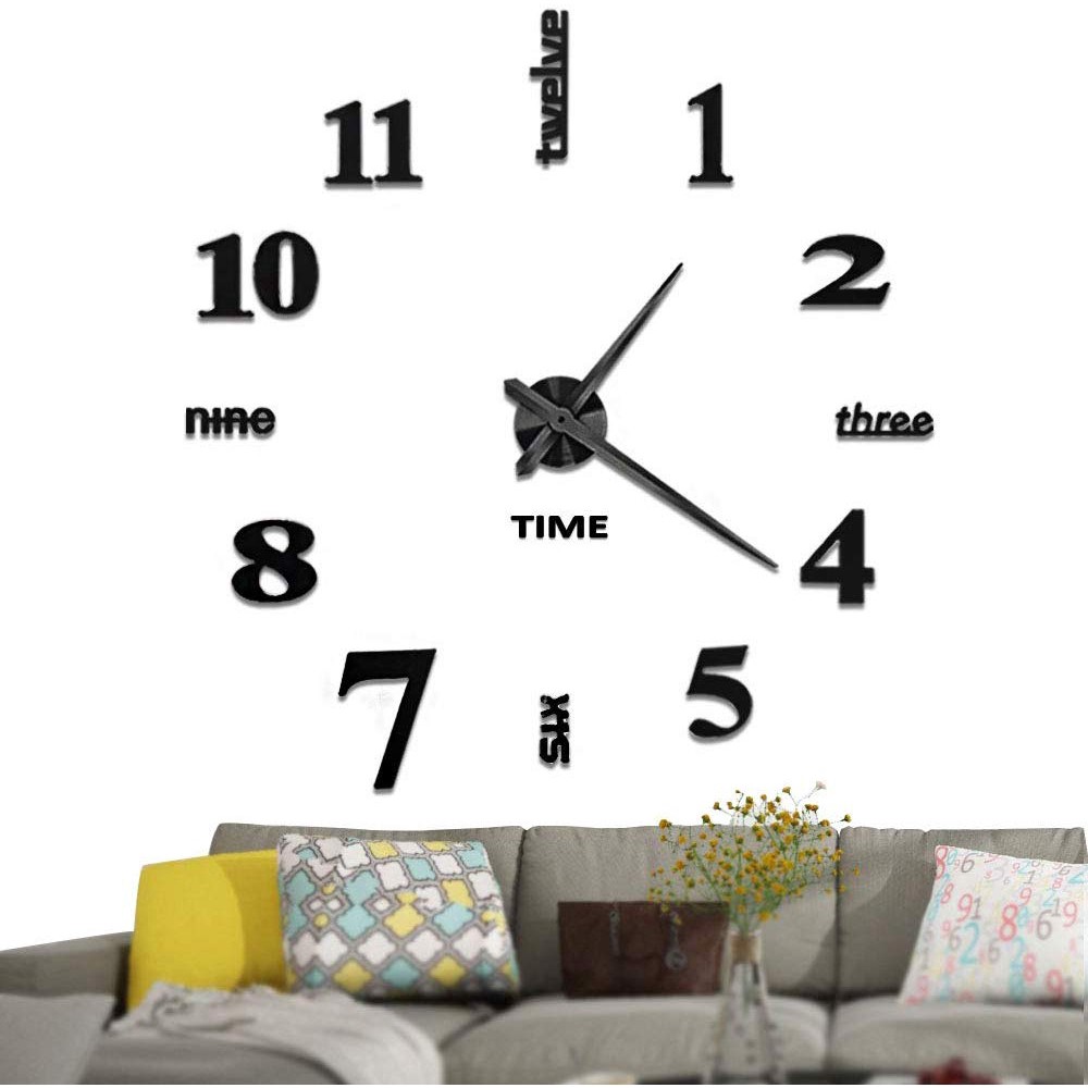 Jam Dinding Besar Giant Wall Clock DIY 80-130cm Diameter