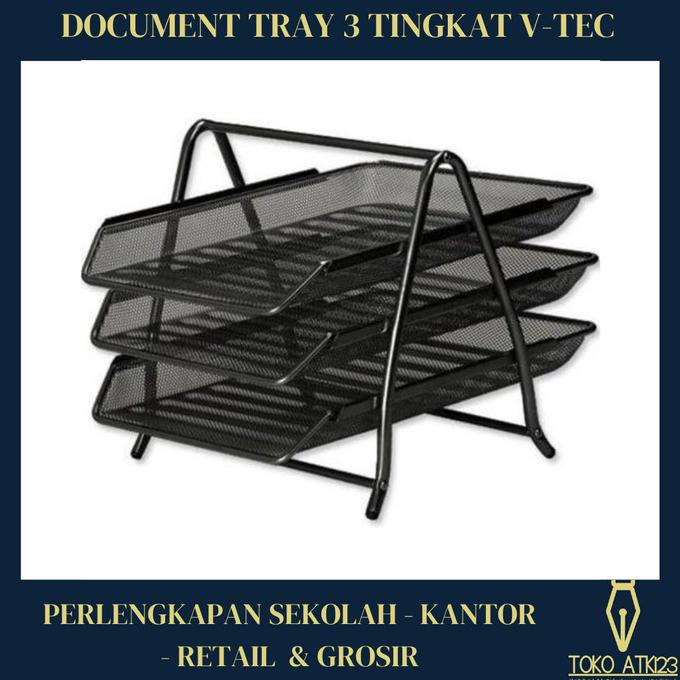 

[[COD]] Document Tray / Rak Dokumen Tingkat 3 V-Tec VT.BS.03JR HEMAT Kode 316
