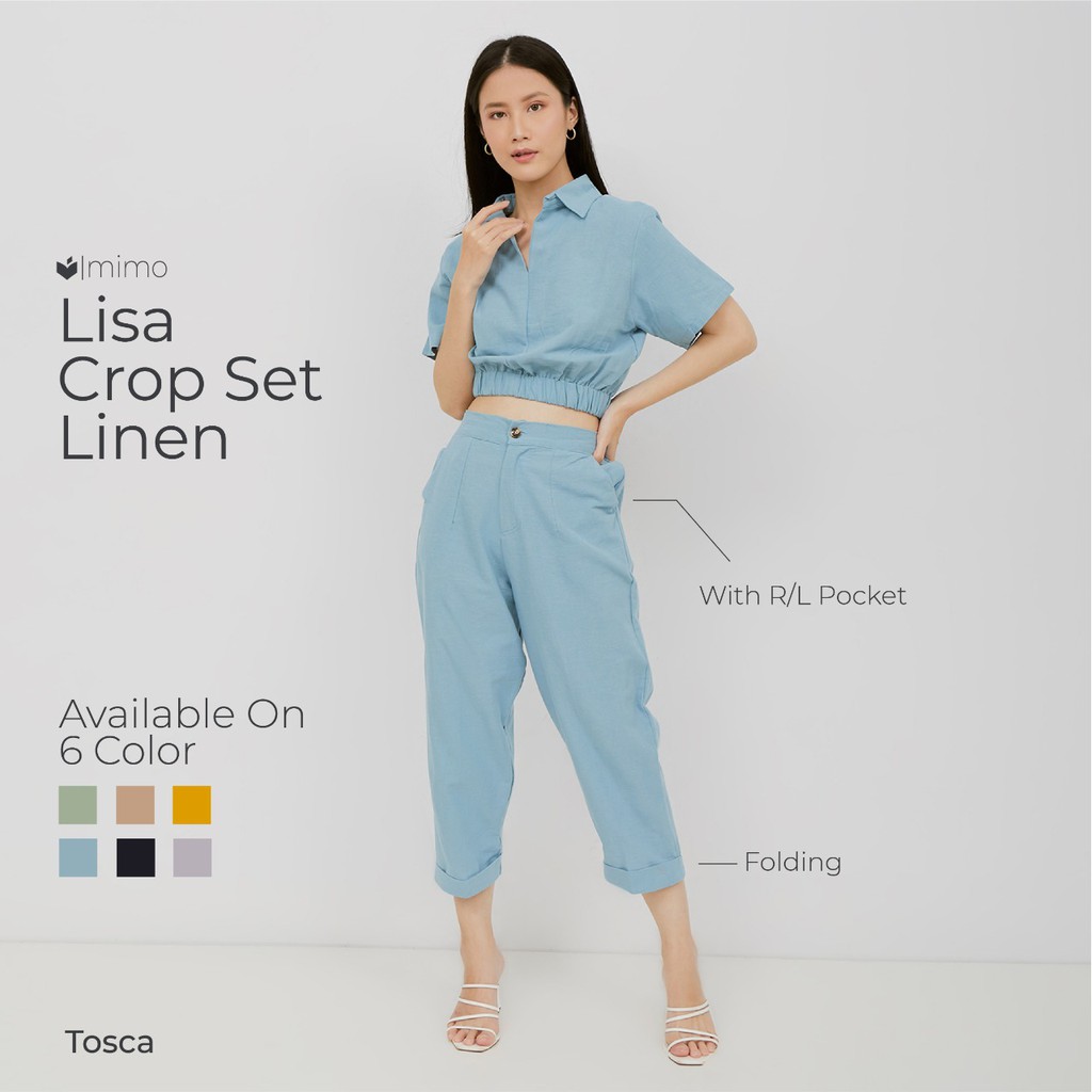 Lisa Crop Set Linen