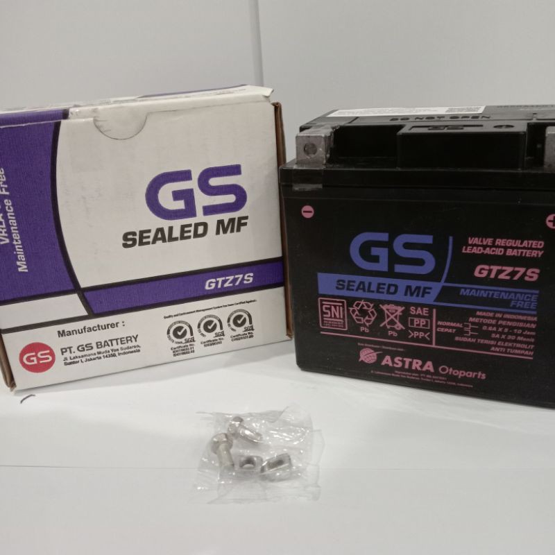 Jual ACCU/AKI MOTOR GS MAINTENANCE FREE GTZ7S (KERING) | Shopee Indonesia