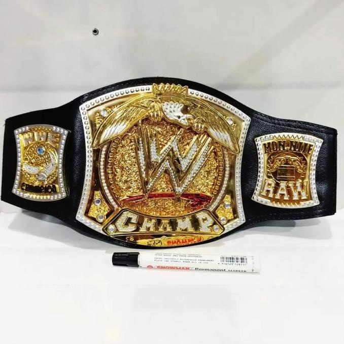 *#*#*#*#] mainan aksesoris diorama sabuk smackdown wwe figure champ Skala 1:1 B