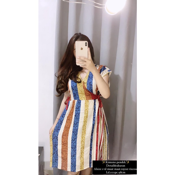 Baju tidur Daster kekinian kimono busui frendly bahan rayon adem-SALUR GOLD