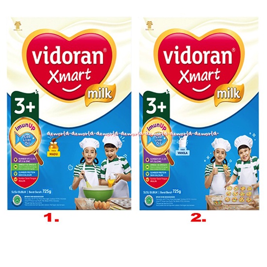 

Vidoran Xmart 725gr madu Vanilla Milk 3+ Susu Formula Untuk 3-5tahun Fidoran Smart 3 Plus Rasa Vanila