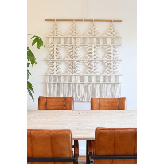 macrame wall hanging jumbo/ wall decor/ backdrop/ hiasan dinding