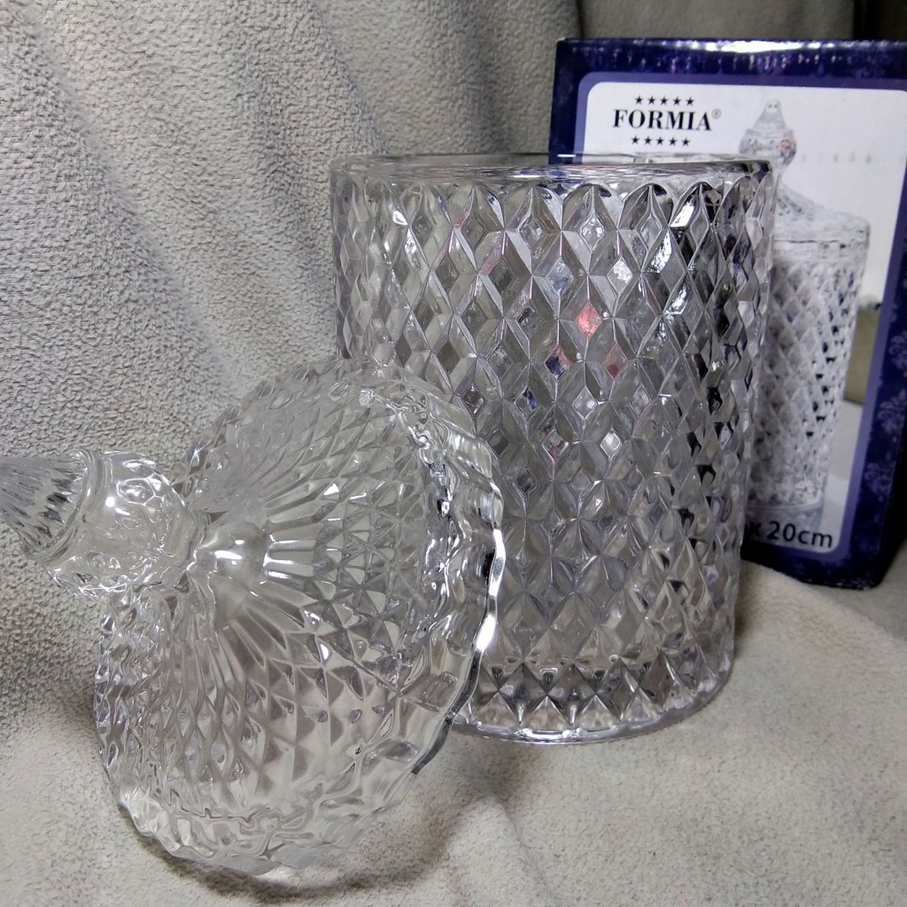 Toples Permen Formia Kaca Betawi Transparan 20cm