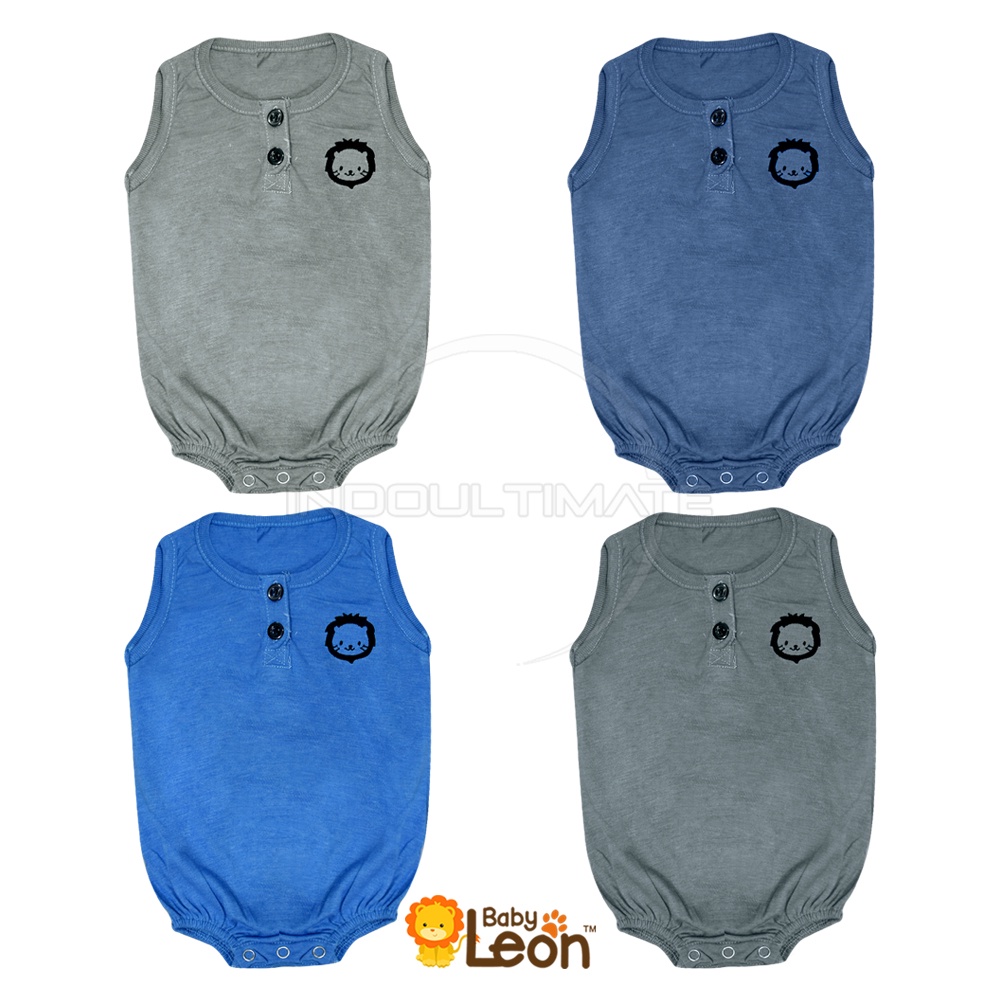 (0-12 Bulan) 1 Pcs BABY LEON Jumsuit Bayi Lengan Kutung Bordir Jumper Bayi Jumpsuit Bayi Cowok Laki-Laki GY-047 Baju Bayi Baju Tidur Bayi Baby Sleepsuit Pakaian Bayi Kaos Bayi Newborn Baru Lahir