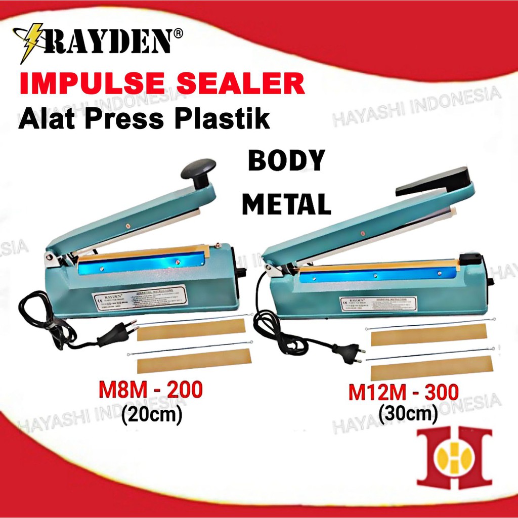 Impulse Sealer PFS 200 300 Mesin Alat Pres Perekat Plastik 20 30 cm