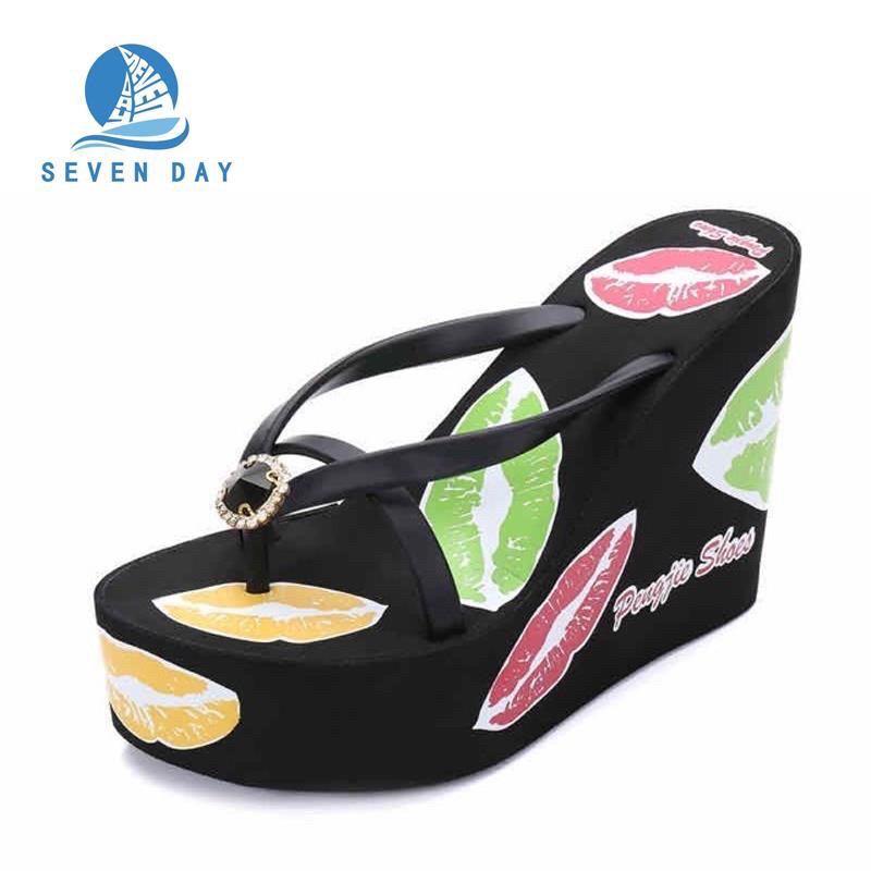 [GROSIR][COD] SEVEN_DAY TERBATAS WEDGES  WANITA SANDAL WANITA W-07