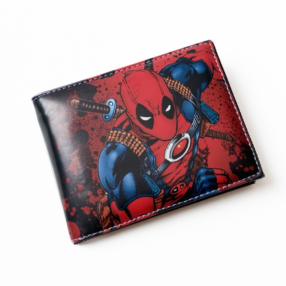 SHOPEE 6.6 SUPER SALE!! Dompet Anak Laki Laki Dompet Karakter Deadpool Kulit Sintetis Terbaru