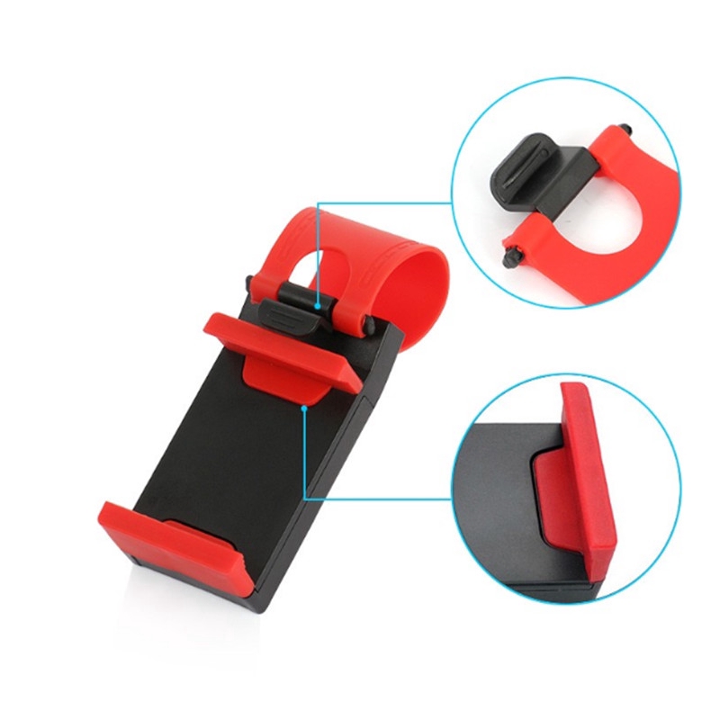 Universal Car Steering Wheel Clip Mount Holder For iPhone Xiaomi Huawei Vivo GPS