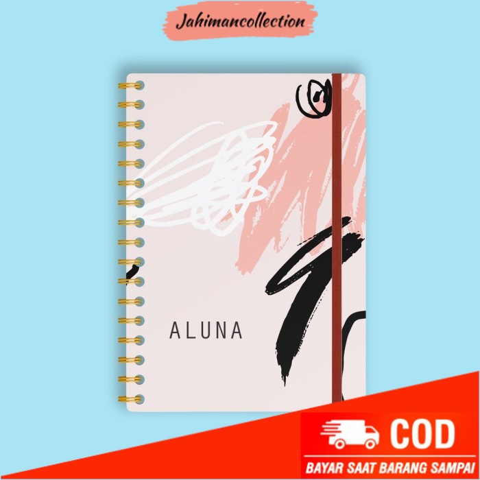 

✨ BISA COD ✨ Notebook Spiral #Aluna - Notebook Custom - Dotted