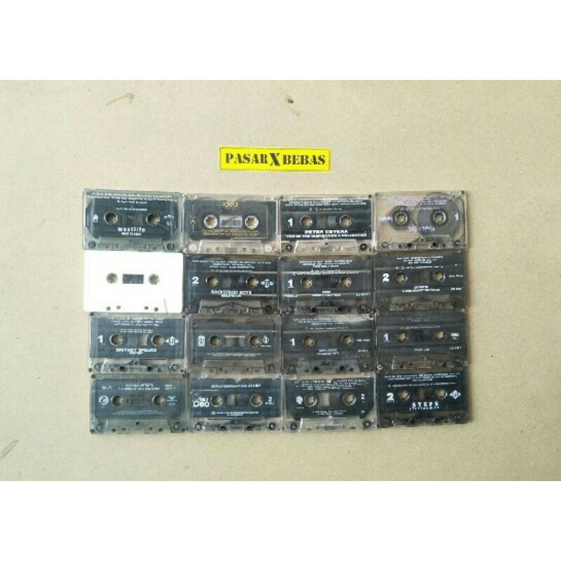 kaset tanpa cover / no cover / bekas / kaset bugil / kaset telanjang