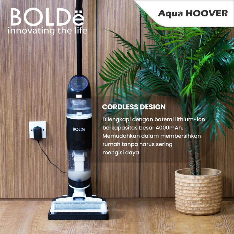 BOLDe AQUA HOOVER - WIRELESS VACUUM 3 IN 1 - Menyapu, Vakum dan Pel