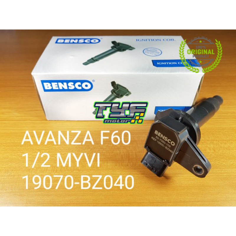 COIL IGNITION COIL AVANZA 1.5CC VVTI GRAND MAX 1.5CC 19070-BZ040 ORI BENSCO GARANSI