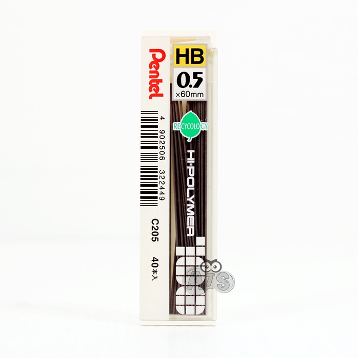 

Isi Pensil Mekanik HB Pentel HI-POLYMER C205 0,5mm