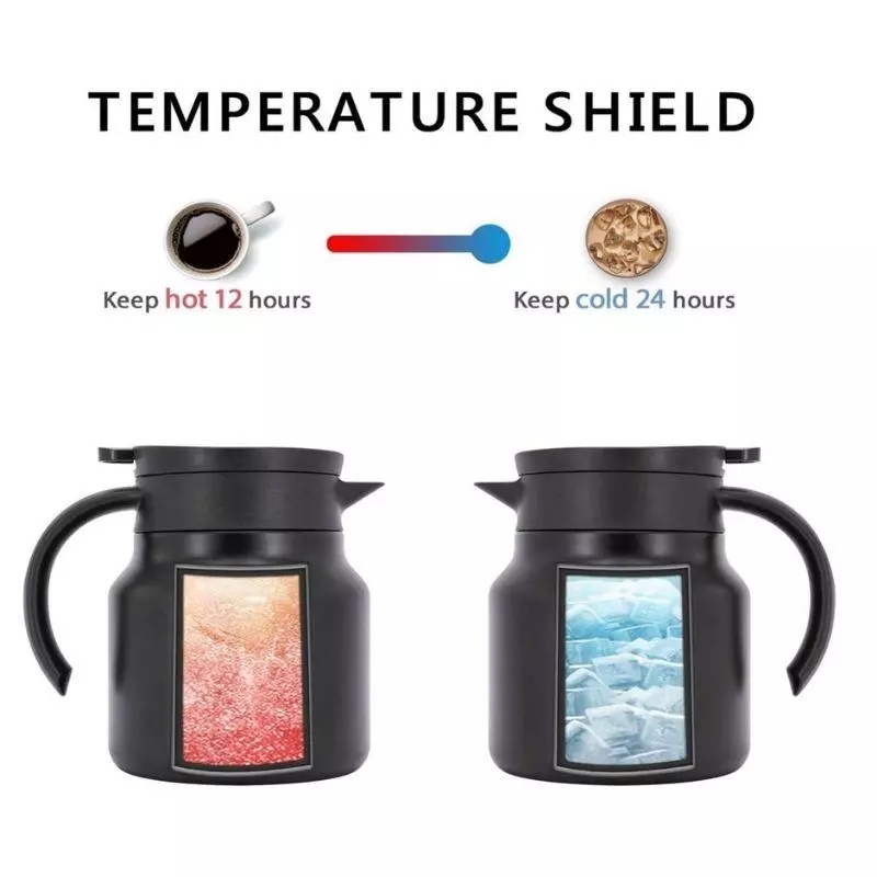 Teko Termos Teh Kopi dengan Saringan Bahan Stainless Steel 800ml