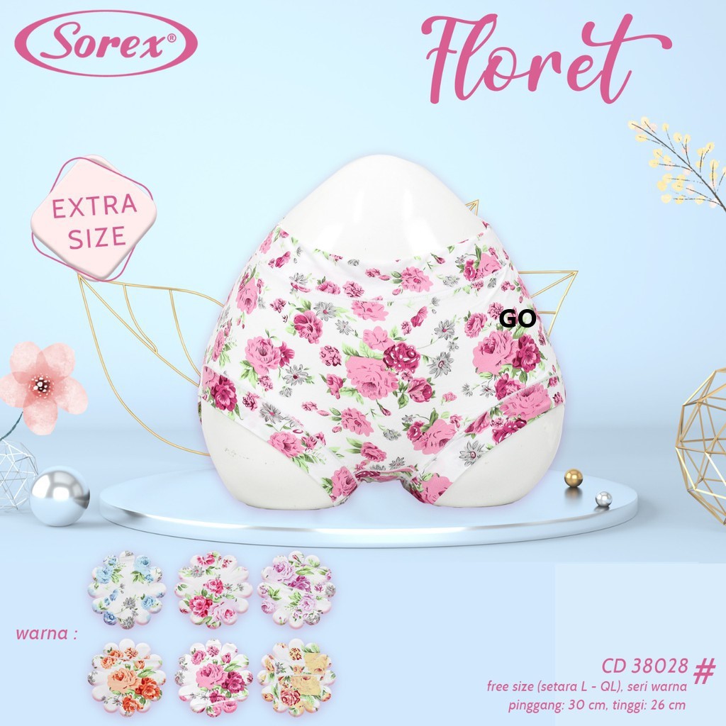 Gof SOREX CELANA DALAM WANITA SUPER SOFT MOTIF