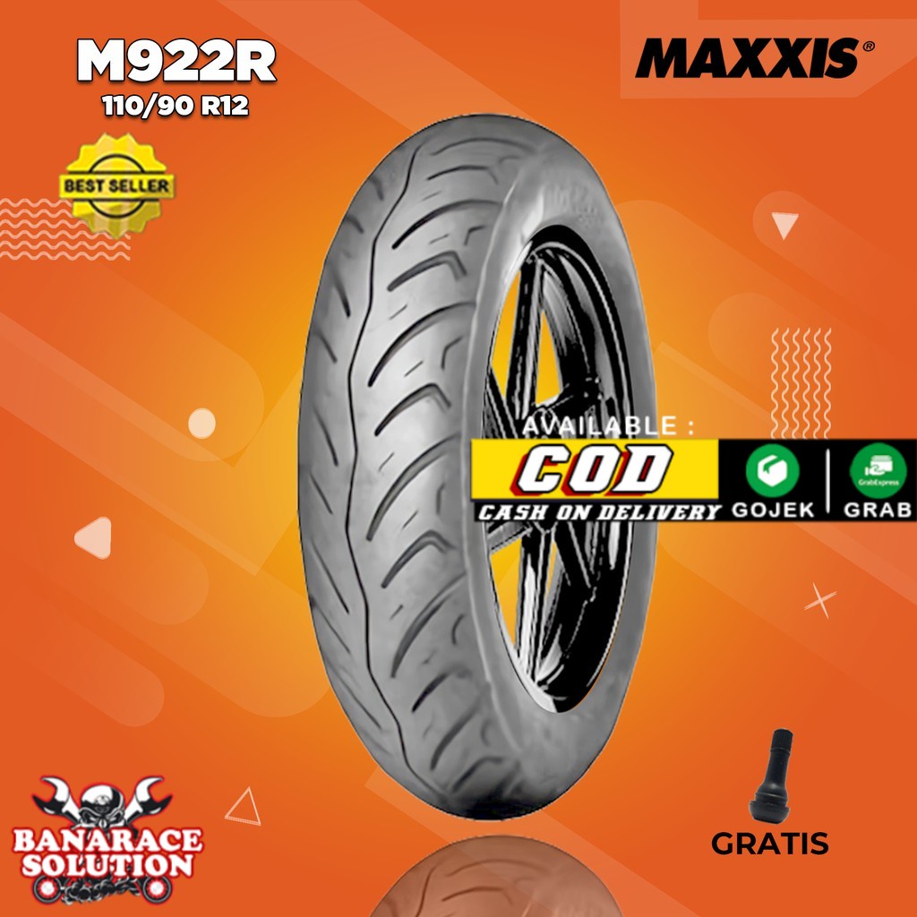 Ban Belakang Motor Tubles // HONDA NEW SCOOPY - YAMAHA FREEGO // MAXXIS M922R 110/90 Ring 12 Tubles // ban motor matic tubles scoopy free go ring 12