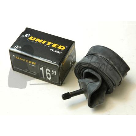 Ban Dalam United 16 X 1.75 - 2.125  Pentil Schrader. Sepeda Anak/Lipat