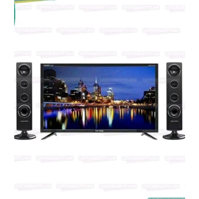 TV LED POLYTRON 24 INCH CINEMAX + TOWER SPEAKER PLD 24TV1855 MURAH (KHUSUS BANDUNG DAN CIMAHI)