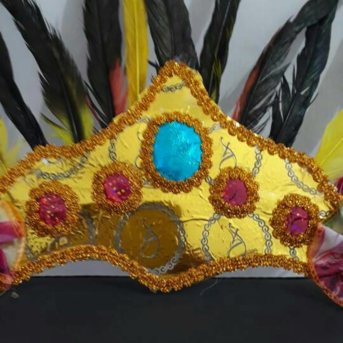 Bulu Dayak Ikat Kepala Baju Adat Dayak