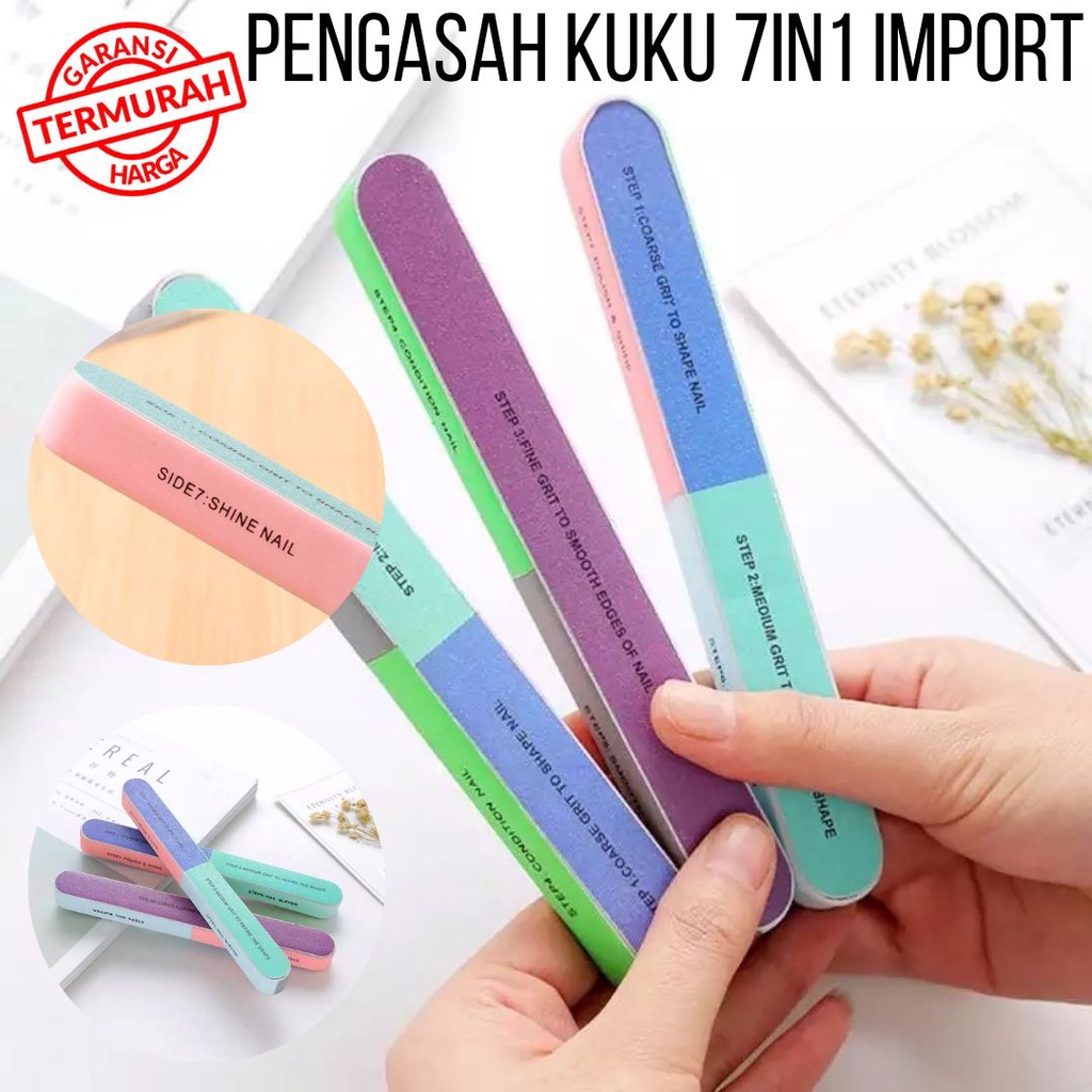 MATAHARI - Pengasah Kuku PENGKILAP KUKU Nail Buffer Manicure 7in1 Import