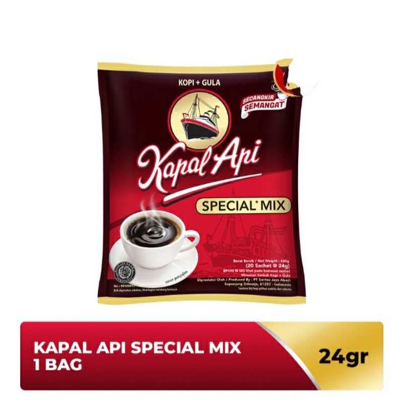 

kopi hitam kapal api special mix 1 saset