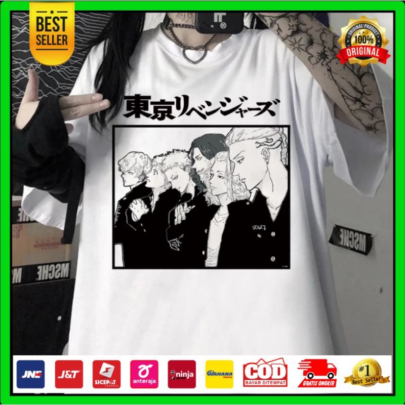 Kaos Anime Tokyo Revengers Sano Manjiro Draken Baju Anime Tokyo Manji Touman Gang Kaos One Piece Mon