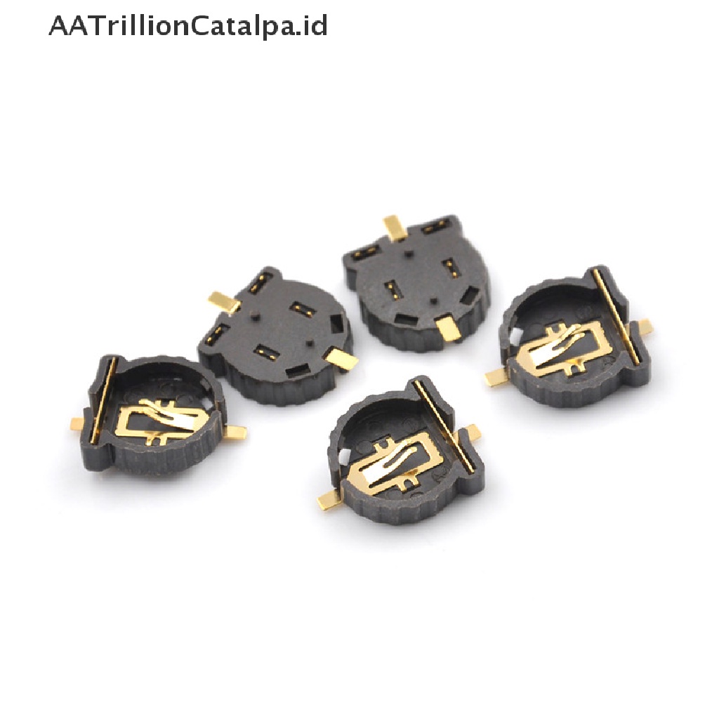 (AATrillionCatalpa) 5pcs / set holder Baterai Koin CR1220-2 CR1220 SMD 1220