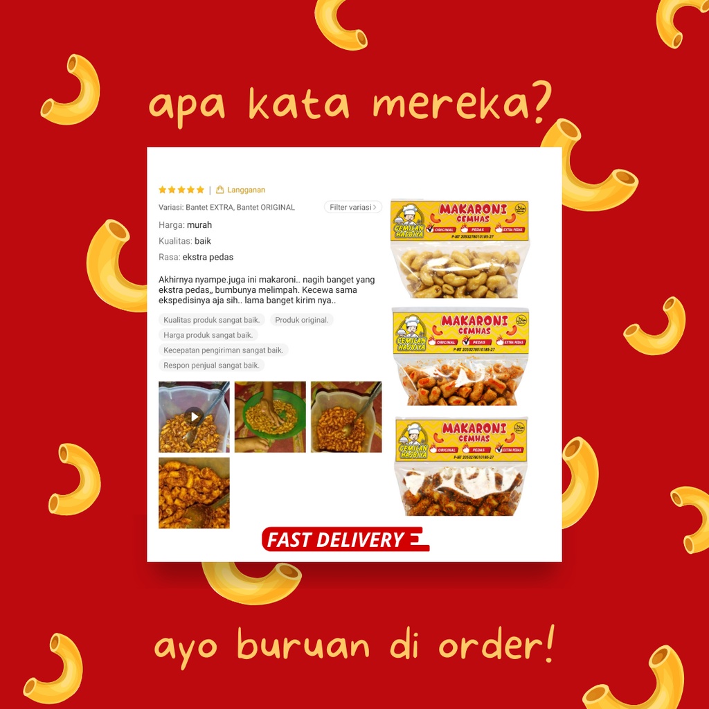 Makaroni cemhas isi 5pcs,makaroni cemhas tasikmalaya,makaroni bantet tasikmalaya,snack makanan ringan pedas gurih,camilan pedas