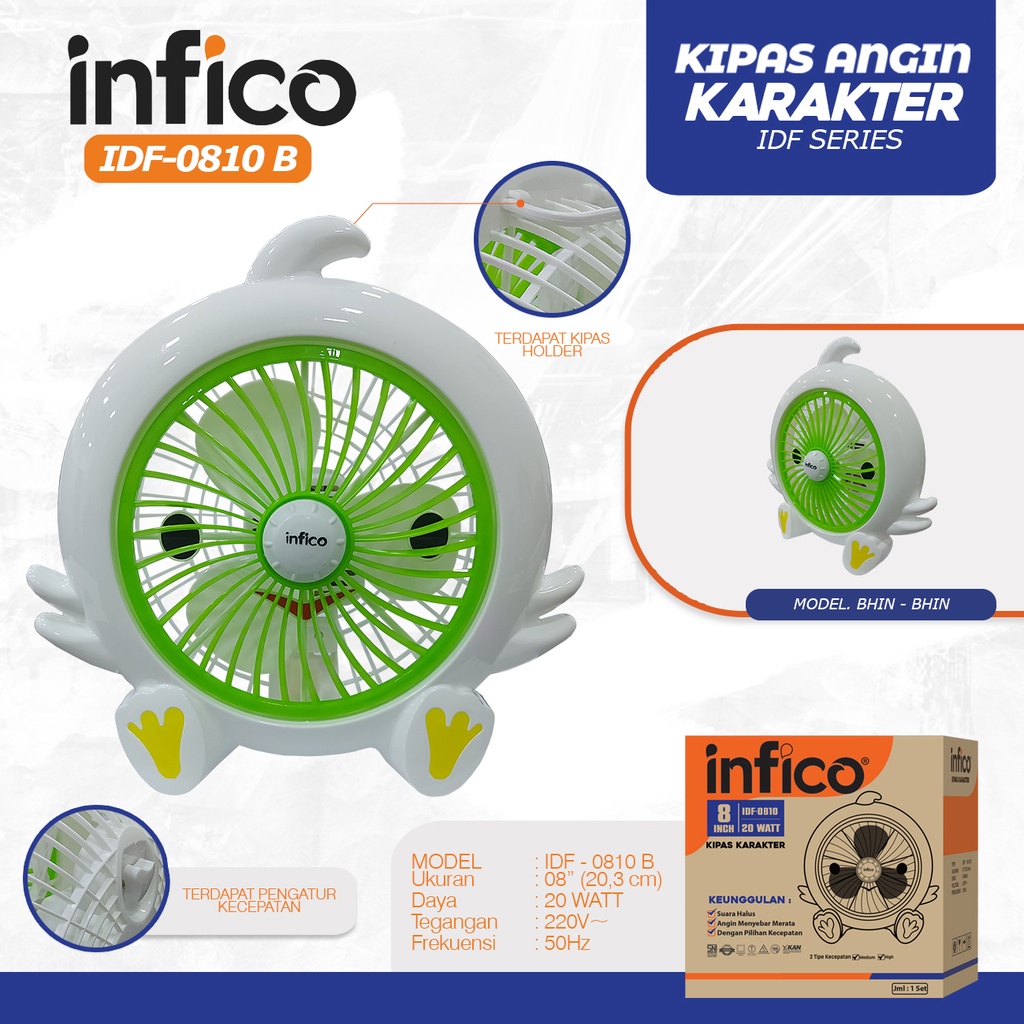 [COD] Kipas Angin Karakter/ Kipas Angin Karakter 10 inci infico FREE ONGKIR +