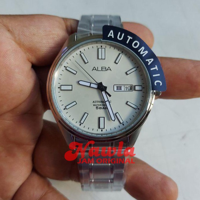 Alba Automatic AL4153X1 Analog Silver Dial - Jam Tangan Pria AL4153